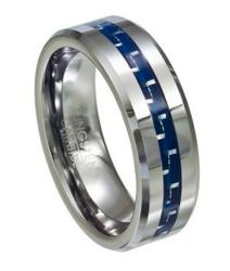 Men's Tungsten Carbon Fiber Wedding Ring